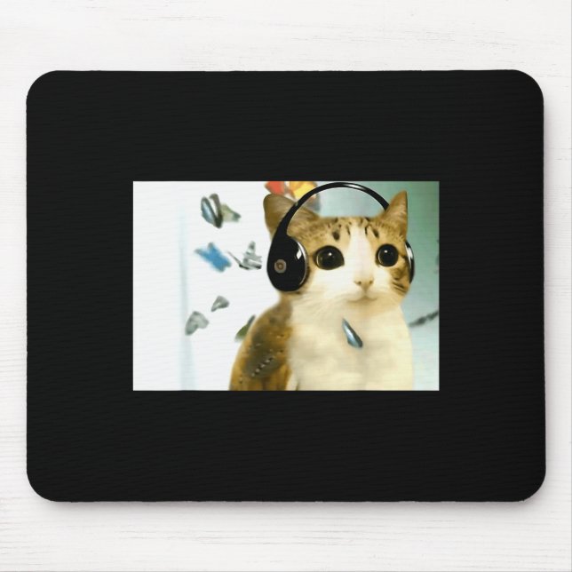Mousepad Cat Owl Funny Cursed Internet Trendy Meme Funny Me (Frente)