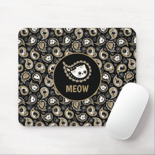 Mousepad Cat Paisley