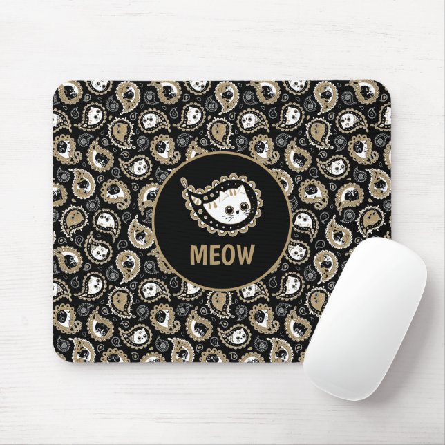 Mousepad Cat Paisley (Com mouse)