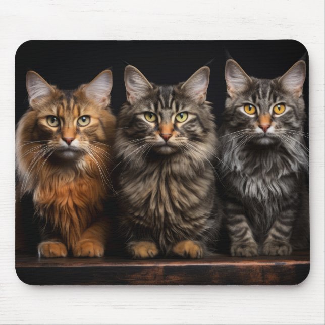 Mousepad Cat Pet Animal Retrait Nature Beauty (Frente)