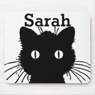 Mousepad Cat Preto Personalizado