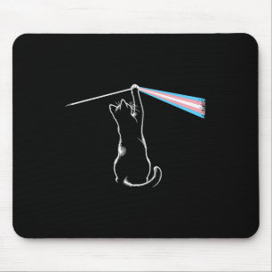 Mousepad Cat Rock Music Trans Pride Lgbt Transgender Cat Lo