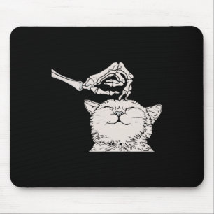 Mousepad Cat Skeleton Mão Preguiçosa Halloween Costume Lega