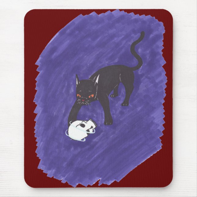 Mousepad Cat & Skull (Frente)