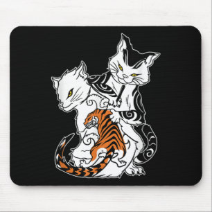 Mousepad Cat Tattoo Lover Monmon Japonês Tatuagem