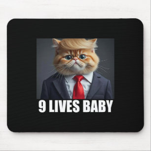 Mousepad Cat Trump 9 Lives Ba2 Memória Tremora Engraçada
