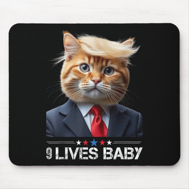 Mousepad Cat Trump 9 Lives Baby (Frente)