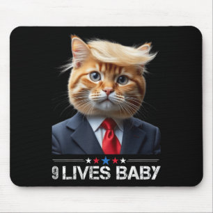 Mousepad Cat Trump 9 Lives Baby