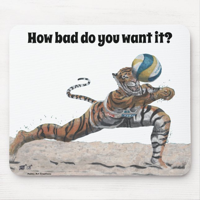 Mousepad Cat Warrior Jogando Pad de Mouse de Voleibol de Pr (Frente)