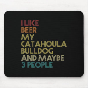 Mousepad Catahoula Bulldog Proprietário da Cerveja Lover Ca