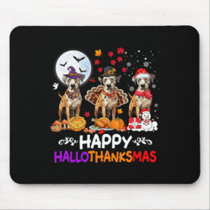 Mousepad Catahoula Leopard Cachorro de Natal Hallothankmas