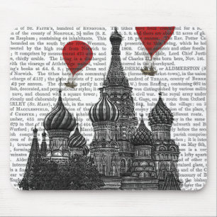 Mousepad Catedral da Rua Basil e Balões de Ar Quente Verme