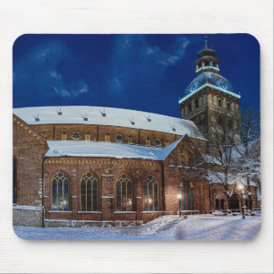 Mousepad Catedral de Dome na praça Dome em Riga, Letónia