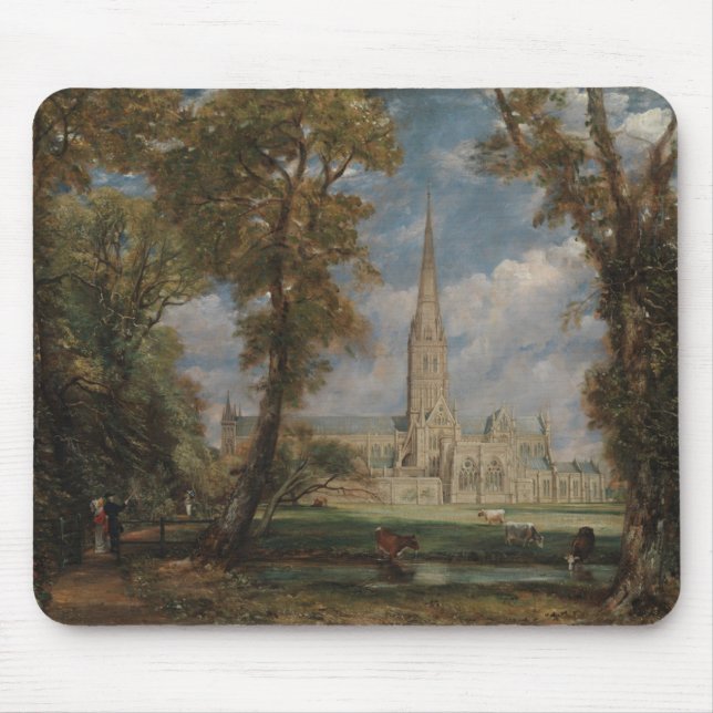 Mousepad Catedral de John Constable | Salisbúria do Bish (Frente)
