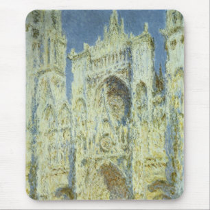 Mousepad Catedral de Rouen Fachada Oeste Luz do Sol, Claude