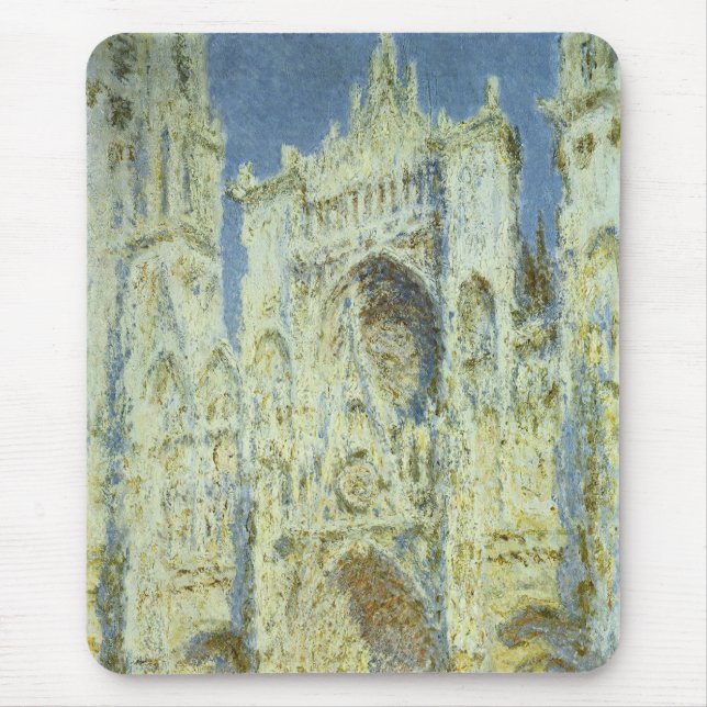 Mousepad Catedral de Rouen Fachada Oeste Luz do Sol, Claude (Frente)