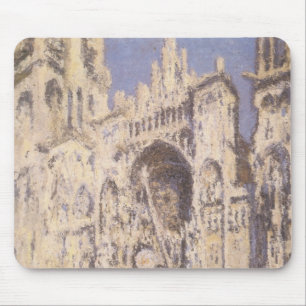 Mousepad Catedral de Rouen, Harmonia Azul Ouro por Claude M