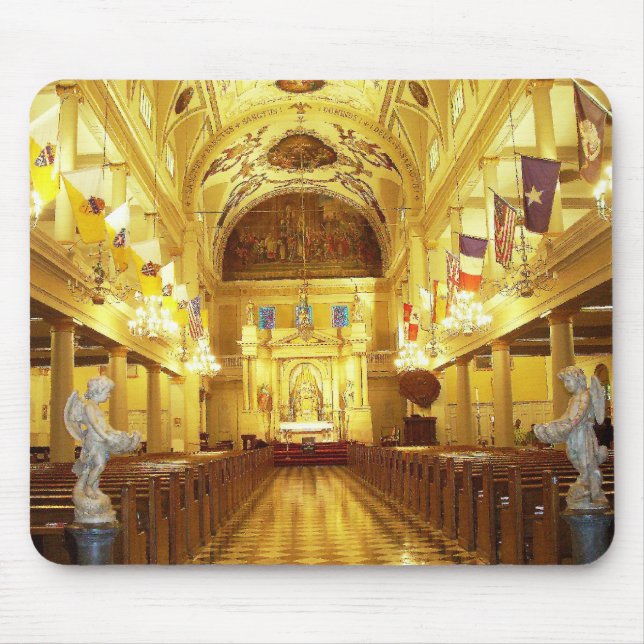 Mousepad Catedral de St Louis (interior), Nova Orleães, LA (Frente)