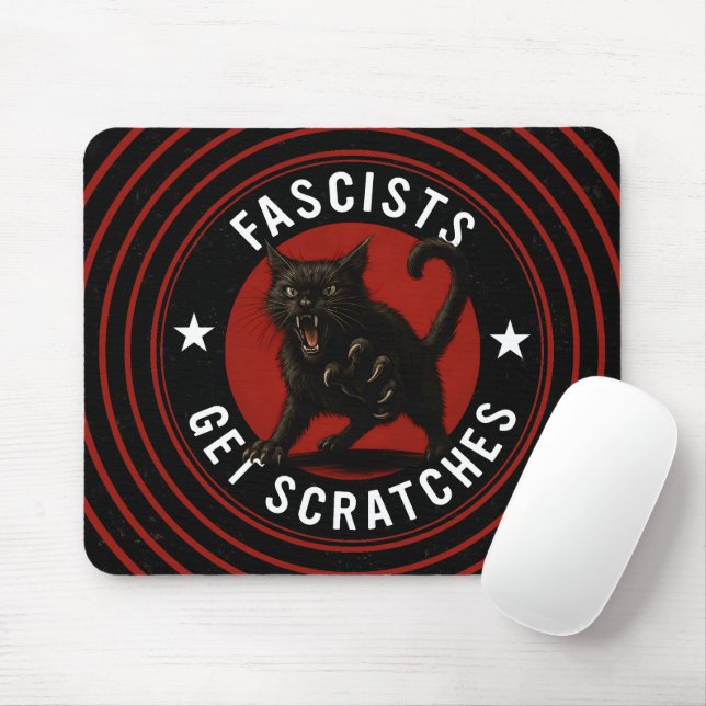 Mousepad Cats Against Fascists (Com mouse)