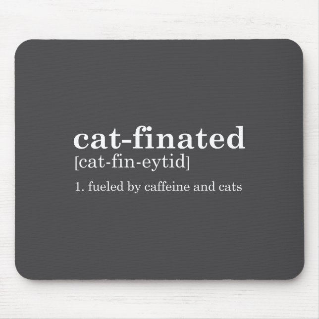 Mousepad Cats &amp; Coffee Lover Funny Caffeine Quote Coffe (Frente)