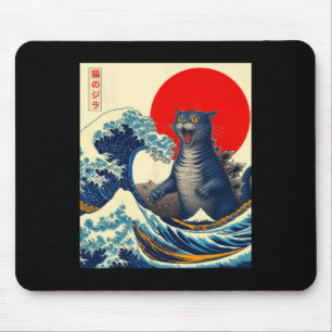 Mousepad Catzilla Cat Arte Japonesa Bonita presentes Para H