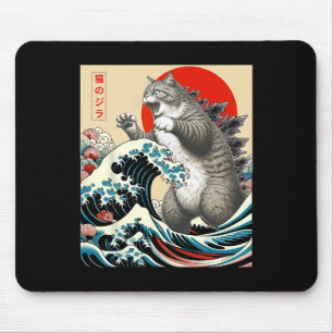 Mousepad Catzilla Cat Arte Japonesa Bonita presentes Para H