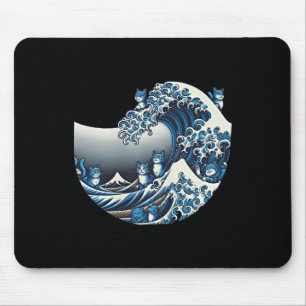 Mousepad Catzilla Cat Arte Japonesa Bonita presentes Para H