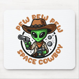 Mousepad Caubói Espacial Alienígena Divertido