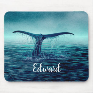 Mousepad Cauda da baleia sobre o costume do oceano