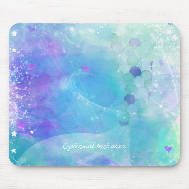 Mousepad Cauda de sereia em aquarela fantasia oceano encant (Frente)