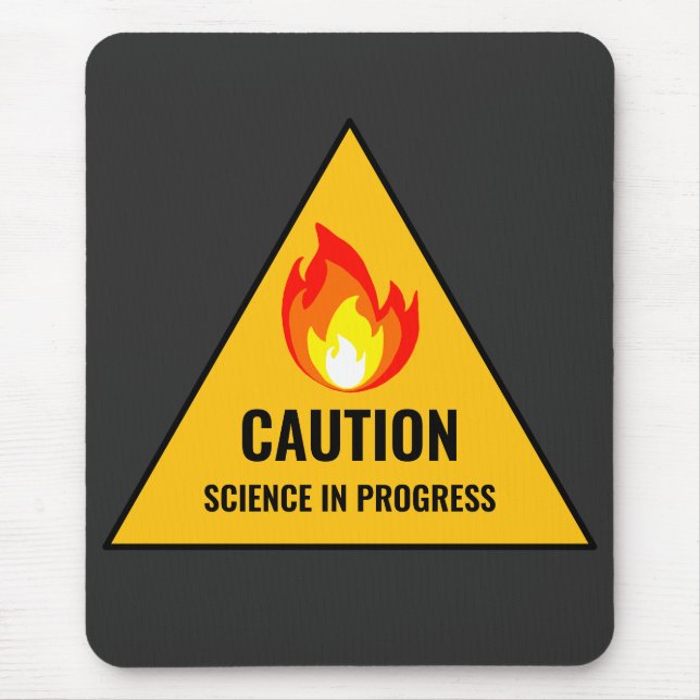 Mousepad Caution Science in Progress (Frente)