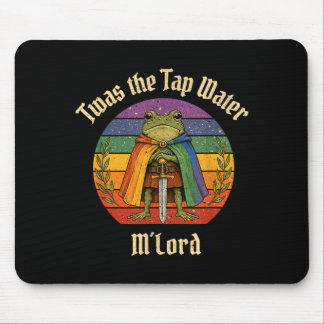 Mousepad Cavaleiro de Sapo Engraçado Arco-íris Foi a Água d