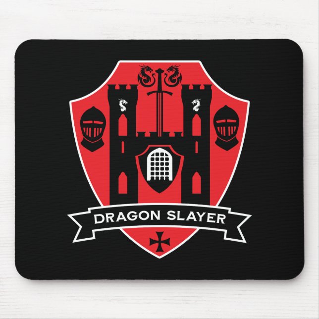 Mousepad Cavaleiro Dragão Inglês Medieval (Frente)