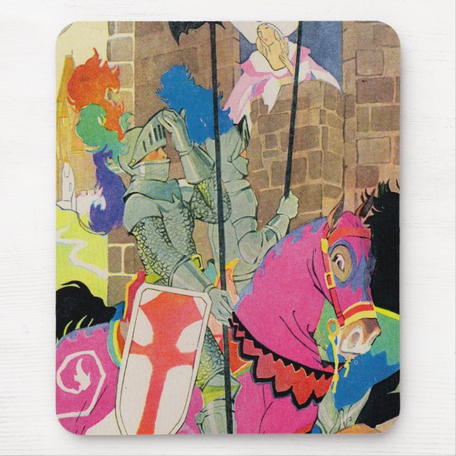 Mousepad cavaleiro medieval em cavalo (Frente)