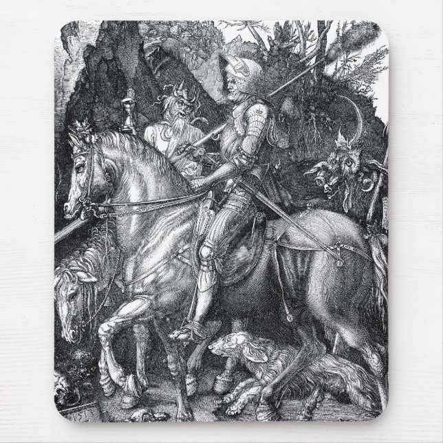 Mousepad Cavaleiro, morte e o diabo - Albrecht Dürer (Frente)