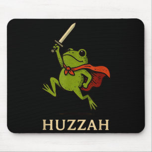 Mousepad Cavaleiro Sapo Huzzah Citação Engraçada de Espada