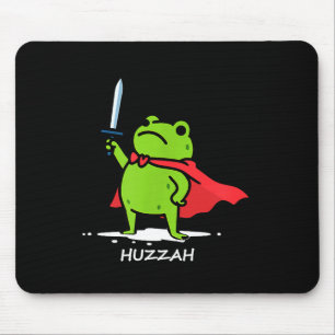 Mousepad Cavaleiro Sapo Retro Huzzah Citação Meme Espada Di