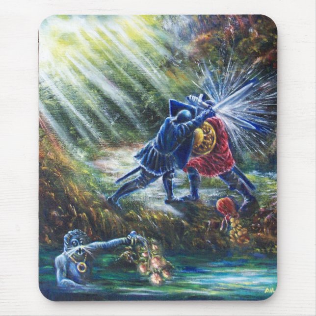 Mousepad Cavaleiros de Luta ROSA, Dinheiro e Diabo ESQUECID (Frente)