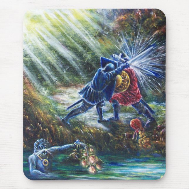 Mousepad Cavaleiros de Luta ROSA, Dinheiro e Diabo ESQUECID (Frente)