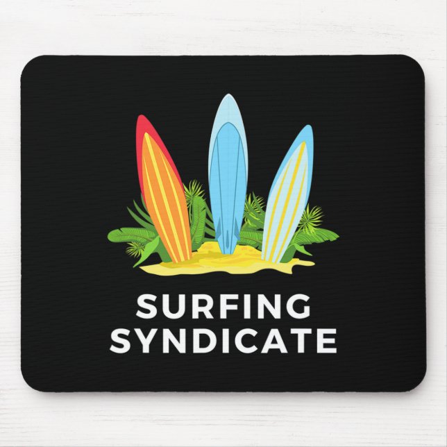 Mousepad Cavaleiros do Sindicato de Surf Verão Prancha de S (Frente)
