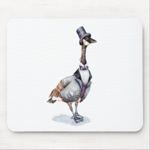 Mousepad Cavalheiro vitoriano ganso num chapéu alto