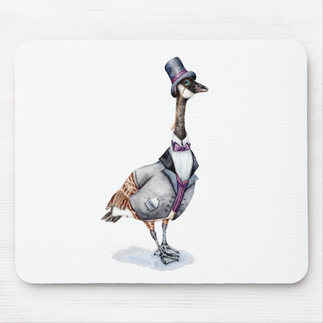 Mousepad Cavalheiro vitoriano ganso num chapéu alto (Frente)