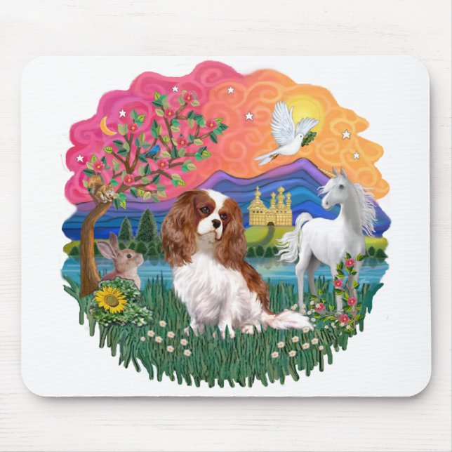 Mousepad Cavalier King Charles Spaniel (Blenheim) (Frente)