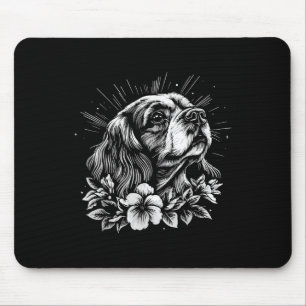 Mousepad Cavalier King Charles Spaniel Dog Lover Retro Styl