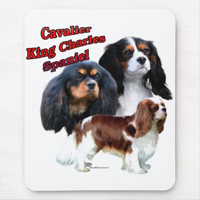 Mousepad Cavalier King Charles Spaniel Trio 2 (Frente)