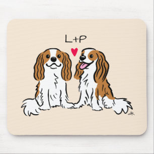 Mousepad Cavalier King Charles Spaniels Canta com Seu Texto
