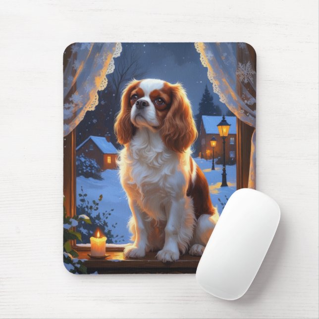 Mousepad Cavalier King com Férias de Natal (Com mouse)
