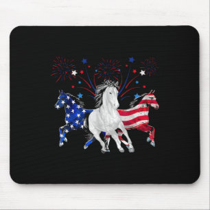 Mousepad Cavalo 4 de Julho Bandeira Patriótica Americana