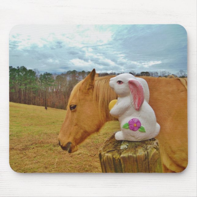 Mousepad Cavalo Amarelo, Coelho Primavera (Frente)