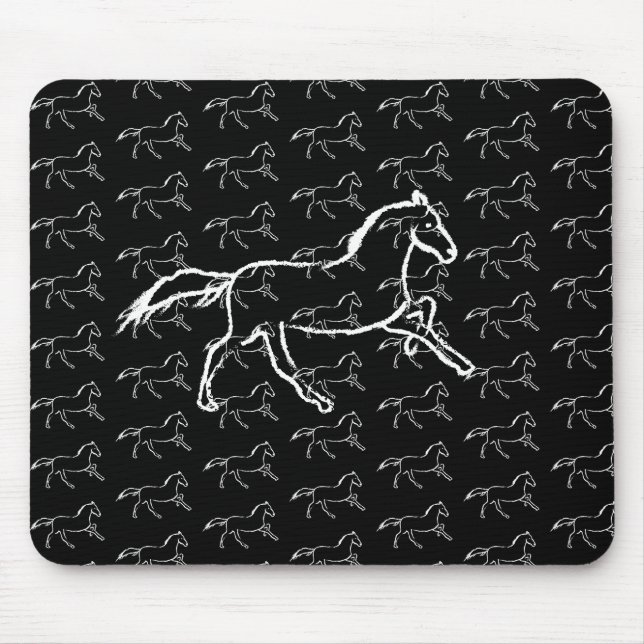 Mousepad Cavalo branco (Frente)
